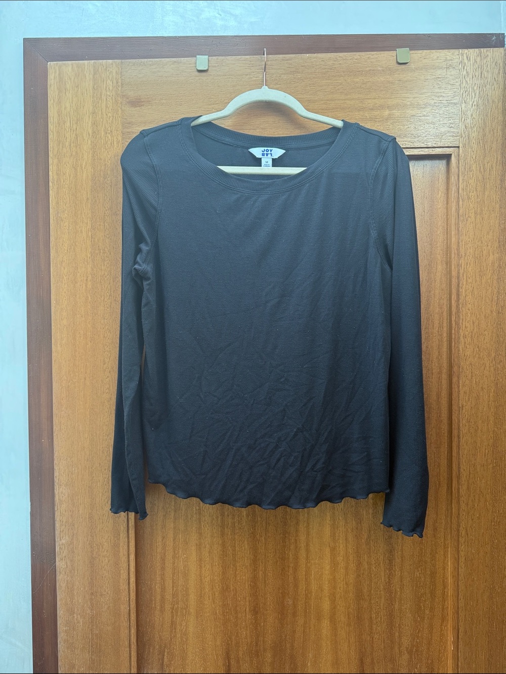 JoyLab Black Long Sleeve Layered Shrug Top - Picture 3 of 4